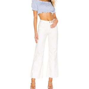 Free People High-Rise Straight Flare Jean White 29